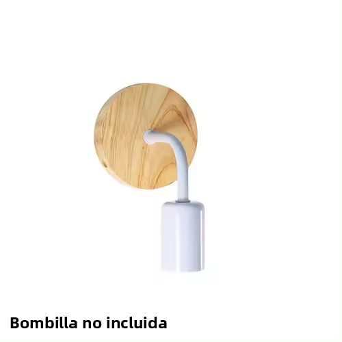 Famgem Lámpara De Pared Retro De Madera Vintage E27 Iluminación Interior Para Hogar Decoración De Dormitorio Y Comedor Luz De Noche Para Pared - 1