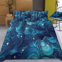 Conjunto de Cama de Estrellas Galaxia Cubierta de Edredón Suave para Niños y Niñas - details 7