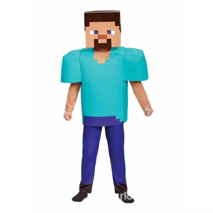 Steve Deluxe Cosplay Disfraz de juego de rol para niños, Halloween, Carnaval - 1