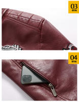 Chaqueta cuero moto hombre resistente viento bordado trail rally Equipo Protector - details 14