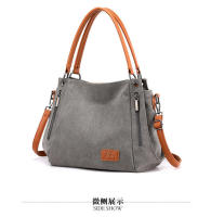 Bolso de hombro de mujer de lona cruzado de gran capacidad para estudiante literario simple - details 17