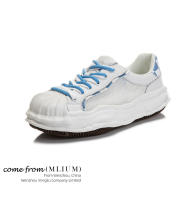 Zapatos blancos nuevos de piel de concha, zapatos de plataforma con suela gruesa, zapatos deportivos transpirables y versátiles para mujer. - details 10
