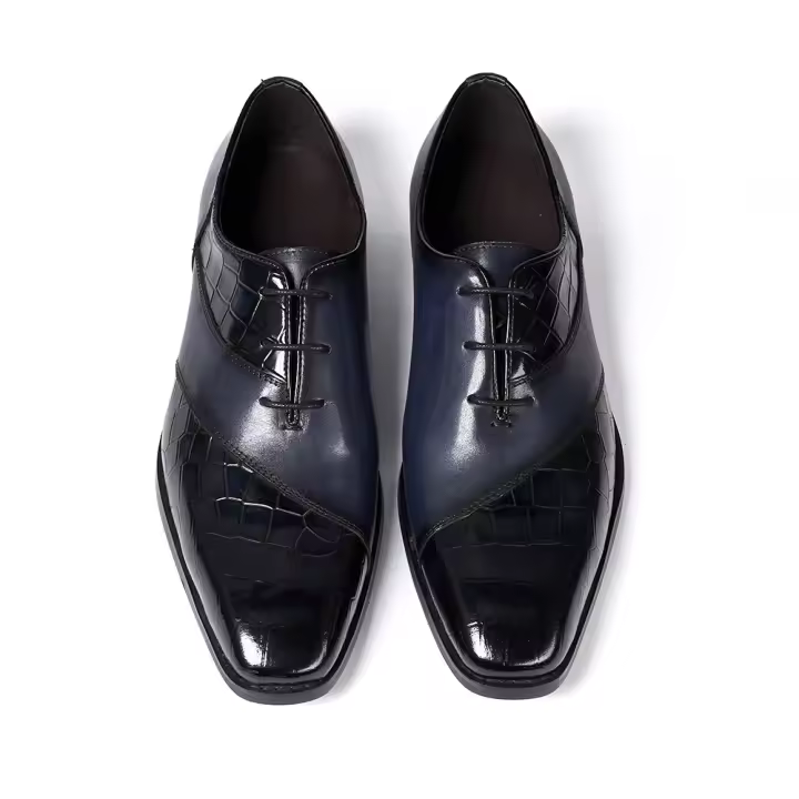 Zapatos de cuero de vestir de negocios italianos hechos a mano para hombres - 1