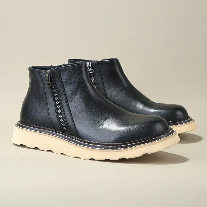 Botas Chelsea de cuero para hombre, botas largas - 1
