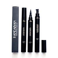 Handaiyan Hot Eye Makeup 2 en 1 Delineador de ojos con sello triangular de doble cabeza resistente al agua negro - details 4