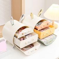 Estante de Cosméticos de Plástico en Forma de Cono de Gran Capacidad Caja de Almacenamiento de Horquillas para Niños Organizador de Joyería Minimalista Ganchos de Baño - details 2