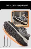 Zapatos de trabajo ligeros para hombre, zapatillas de seguridad cómodas, ANTIPERFORACIONES, protección de verano - details 5