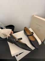 Francés retro hebilla de una palabra Mary Jane zapatos boca ligera cabeza cuadrada tacón grueso solo zapatos pequeños zapatos de cuero - details 8