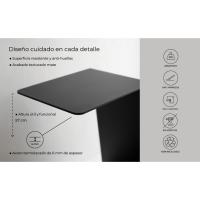 Mesa auxiliar Armony, detalles técnicos, mesa centro salon negra, mesa para sofa