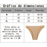 Tanga de algodón acanalado sin costuras para mujer, bragas de Bikini de cintura baja simples, ropa interior deportiva para niñas - details 0