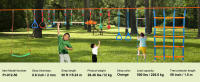 SucceBuy Ninja Warrior Obstacle Course para niños, Slacklines resistentes a la intemperie, juego al aire libre con obstáculos, equipo de entrenamiento ideal para el patio trasero para diversión y fitness - details 5