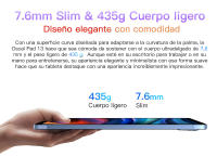 Tableta BLACKVIEW OSCAL Pad 13, 8GB RAM 256GB ROM, batería de 7680mAh, pantalla HD+ de 10,1 pulgadas, Octa Core T606, Android 12,13MP Tablet PC - details 3