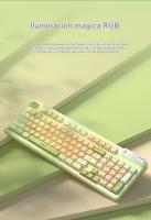 F3198 juego de teclado y ratón inalámbricos sensación mecánica conexión de tres modos teclado RGB juego oficina portátil - details 10