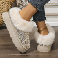Botines de mujer de felpa cortos de moda con punta redonda Gran venta 2024 - details 14