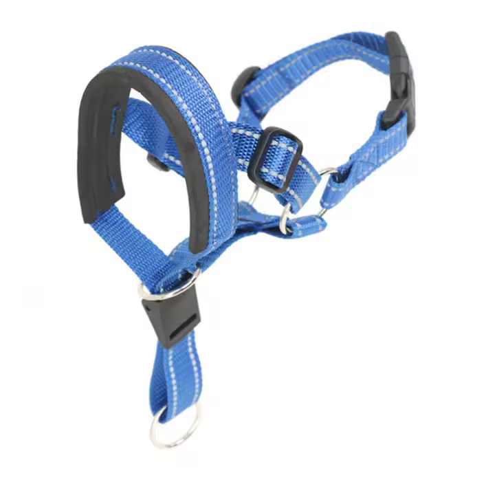 Cuello Halter con correa de seguridad para la cabeza del perro, correa acolchada para perros pequeños, medianos y grandes, evita tirones pesados - 1