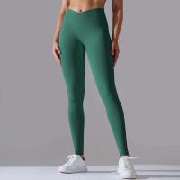 Pantalones de yoga sin costuras para mujer, monos deportivos de cintura alta para gimnasio cruzado, monos de entrenamiento para correr - details 19