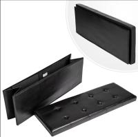 Taburete Plegable con Caja de Almacenamiento 110x38x38cm Taburete de Tipo PUF con Asiento de Cuero Sintético y Madera - details 3
