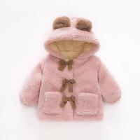 Abrigo bonito de invierno para bebé, ropa de dibujos animados con capucha de lana de piel Artificial para niño, suéter de osito de Color sólido cálido para niño - details 2