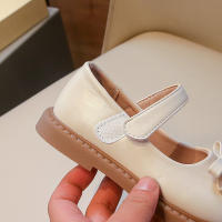 Zapatos De Cuero Para Niñas Beige Con Cordón Y Bajo Suave Antideslizante Para Primavera Otoño Zapatos Solos Para Bebés Y Niños De 2 a 18 Años - details 4