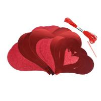 Corazón Rojo de Amor en Espiral 50pcs Guirnalda Colgante para Día de San Valentín, Boda, Aniversario, Fiesta de Cumpleaños Decoración de Iluminación - details 5