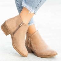 Botines informales de tacón bajo para mujer, botas cortas martin, zapatos a la moda - details 6