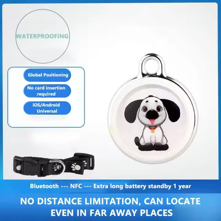 Rastreador GPS antipérdida de larga duración para mascotas, localizador inteligente compatible con Bluetooth, Collar para perros o gatos, seguimiento en tiempo Real - 1