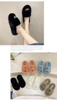 Zapatillas de fondo grueso de gran tamaño para mujer, interiores cálidos de Zapatillas de felpa, otoño e invierno, nuevo para el hogar - details 1