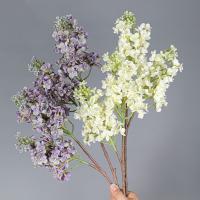 Flor Lila Artificial de tacto Real, rama de flor Lila de seda elegante de lujo, flor falsa hecha a mano, decoración de mesa para el hogar - details 4