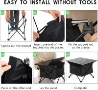 Mesa de Camping plegable para playa, ultraligera, de aluminio, con bolsa, compacta, para viajes y mochileros - details 4
