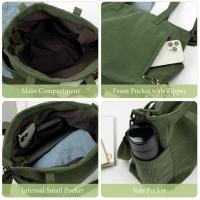Bolso de Mano Grande con Asa Bolso de Compras para Mujer con Crema Verde - details 3