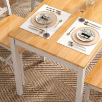 Juego de comedor para 4 personas, mesa de comedor con 4 sillas, juego de mesa de cocina de madera, mesa de comedor y sillas, juego de muebles de ahorro de espacio para cocina y sala - details 10