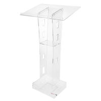 Podio de Acrílico Transparente con Luz LED Azul 60 × 40 × 110cm Ideal para Oficinas de Iglesia, Escuelas, Bodas, Concertos, Aulas de Ponencia - details 0