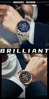 Reloj informal versátil de lujo para hombre, reloj de cuarzo resistente al agua con pantalla luminosa y banda de acero inoxidable - details 10