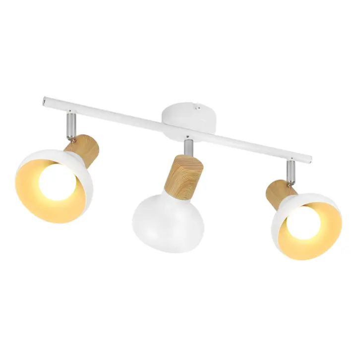 CBJKTX Foco de techo vintage E14 Pantalla de hierro ajustable para interiores industriales sin bombilla - 1