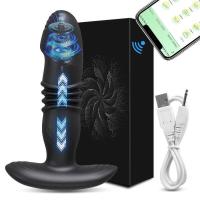 Embalaje privado SEXY Vibrador anal telescópico inalámbrico Bluetooth APP Control remoto Masajeador de próstata Butt Plug para hombres Dildo Vibrador Adulto - details 1