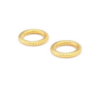 Anillo de Cierre Redondo de Brasso Dorado Mate Joyería de Alta Calidad - details 42