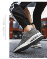 Zapatos corrientes del cojín de aire de los deportes ocasionales de la malla respirable perezosa del corte bajo de los hombres tejidos mosca - details 17