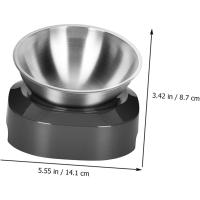 Comedero elevado para gatos, cuenco de acero inoxidable para gatos, diseño inclinado, cuenco de comida para gatitos - details 3