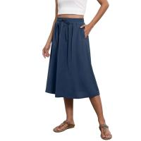 Falda elástica plisada estampada de cintura alta a rodilla para mujer, moda, fiesta, verano, 2024 - details 2