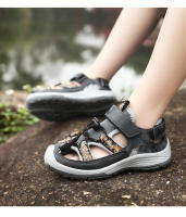 Sandalias de playa para niños, zapatos deportivos antideslizantes, transpirables, suaves, planos, Punta cerrada, seguridad, Verano - details 22