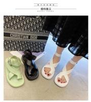 Sandalias de verano con punta redonda, estilo de Color sólido, versión, zapatos individuales cómodos para mujer - details 4