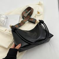 Bolso de Hombro de PU para Mujer Bolso Cruzado de Moda con Correa Ancha Bolso Commuter Casual - details 14