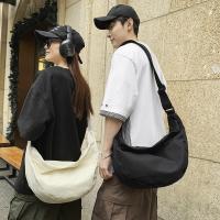 Bolso Bandolera De Lona Sólida Para Mujer Gran Capacidad Bolso De Compras Y Estudiante Bolso De Hombro Unisex Para Escuela - details 12
