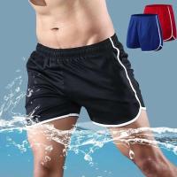 Pantalones cortos de verano hasta la rodilla para hombre, cintura elástica, pantalones de playa holgados, uso diario informal - details 0