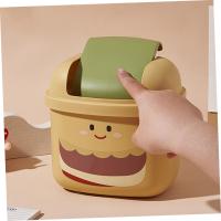 Cubo de basura Cubo de basura pequeño Tapa para alimentos Mini cubos de basura para escritorio de oficina Cubo de basura pequeño para mesa - details 1