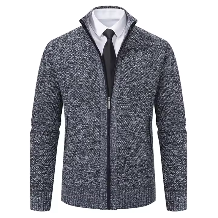 Chaqueta de Punto Formal para Hombres Abrigo de Lana de Cashmere Estilo Otoño-Invierno - 1