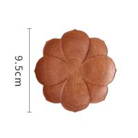 Posavasos de madera de palisandro duradero, diseño de pétalos 3D, alfombrilla para bebidas, redonda, resistente al calor, almohadilla para taza de café, almohadilla antideslizante para mesa - details 4