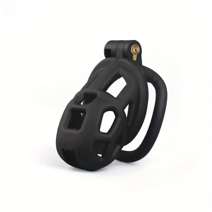 Anillo curvo de bloqueo de castidad para hombre, jaula de pájaros para dejar de lado, entrenamiento SM, juguetes sexuales para coquetear - 1
