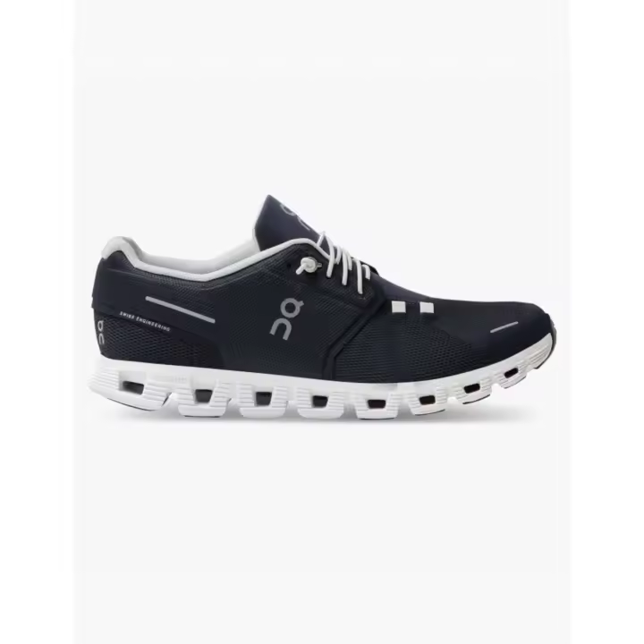 Zapatillas Running Cloud 5 Azul Marino con Suela Blanca - 1
