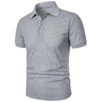 Ropa deportiva para correr para hombre, poste de pie de manga corta de alta elasticidad de verano, suéter básico de punto fino - details 50